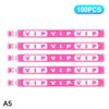 100Pcs Vip Neon Paper Bracelets Fluorescent Waterproof Disposable Bracelets Tamper-Proof For Parties, Music Festivals & Events