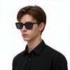 Gentle Monster Square Sunglasses With Inner Letter Logo Unisex Sunglasses Black DEAR-01