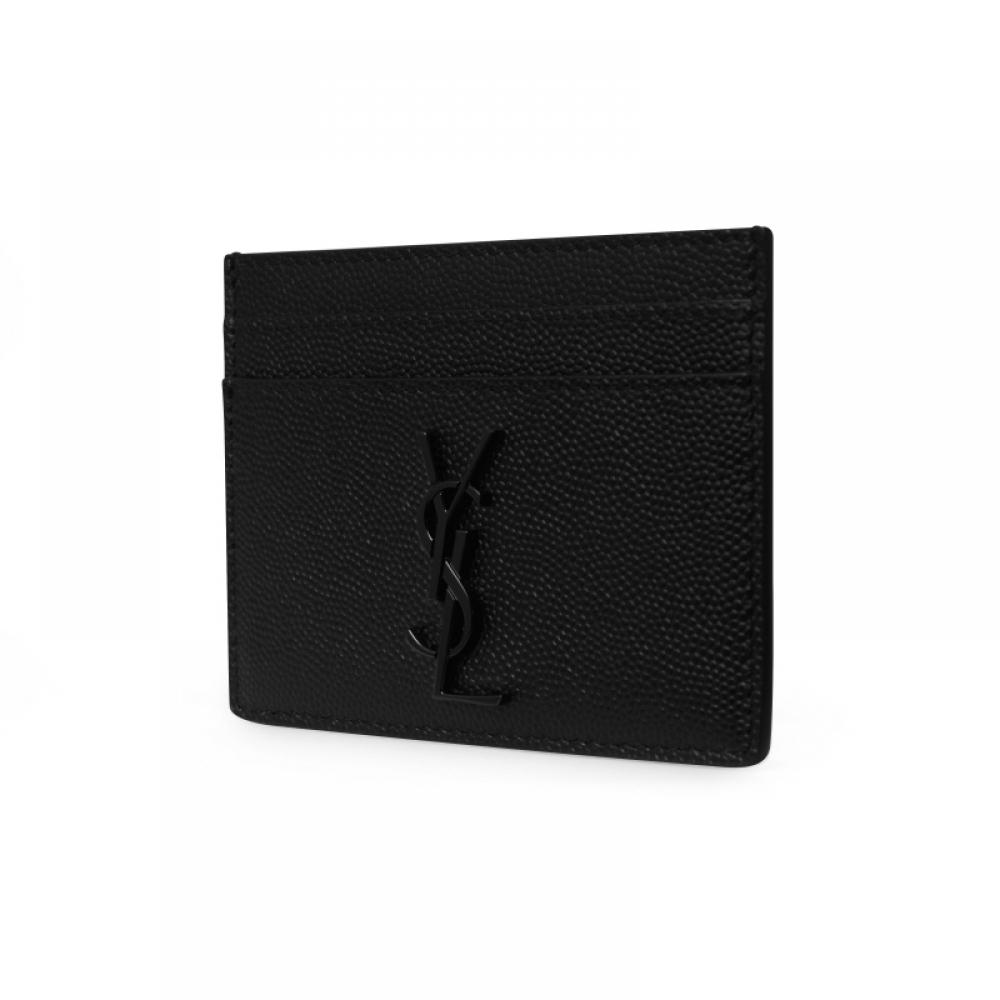Saint Laurent Cassandra Monogram Caviar Black Cardholder Bty0u 485631
