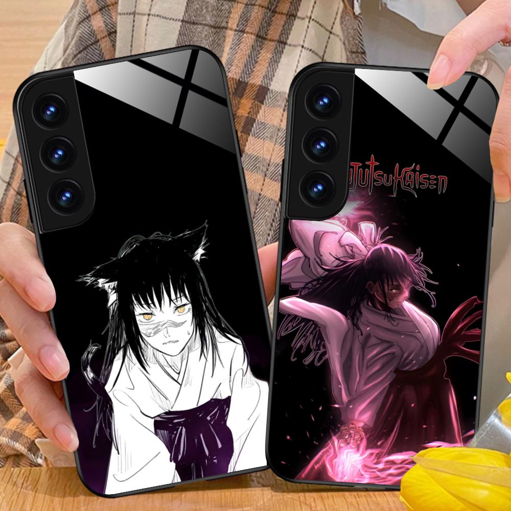 JJK Utahime Iori Glass Mobile Phone Case for Samsung Galaxy S26 S25 S24 S23 S22 S21 S20 Note20 Plus FE Ultra Colorful Cover