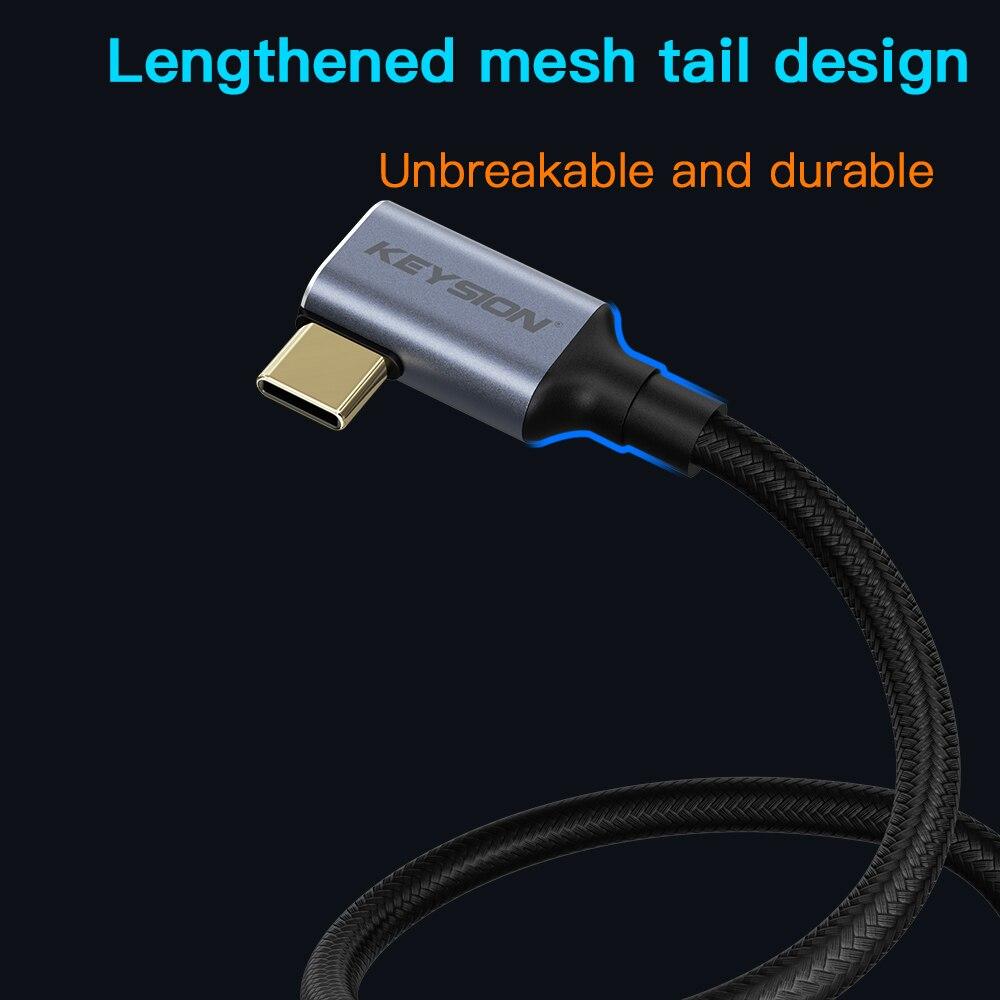 KEYSION USB4.0 40Gbps Data Cable USB C To Type C Thunderbolt 3 8K@60Hz Data Cable PD 100W 5A Fast Charging Cable for Macbook Pro