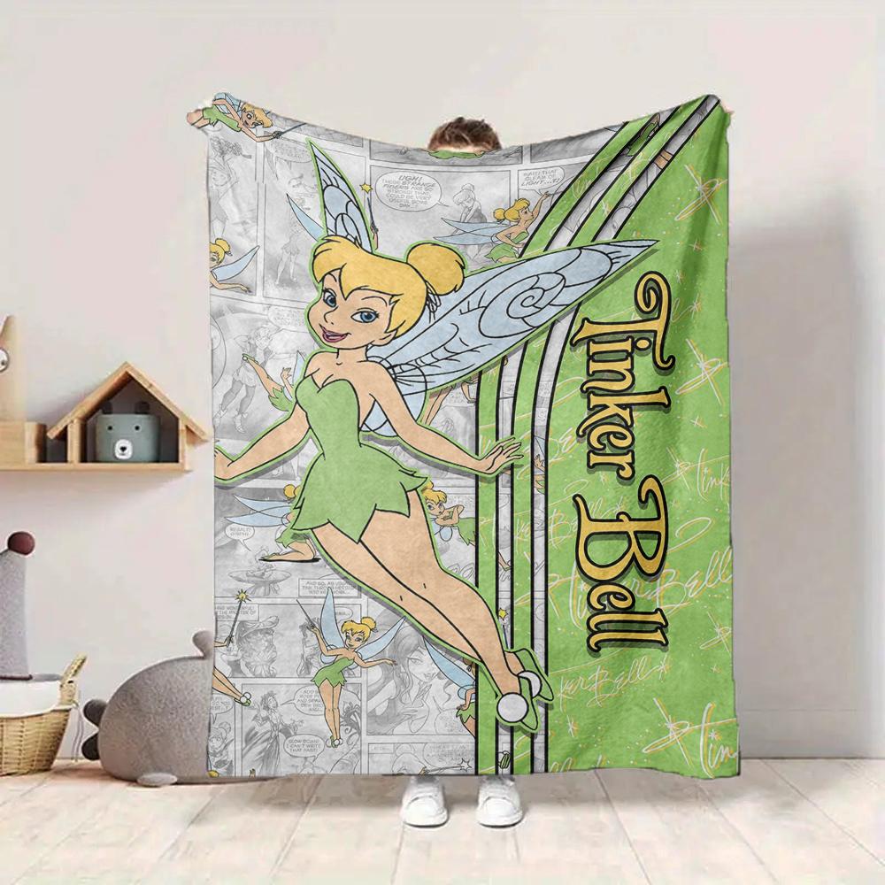 1Pc Tinker Bell Fantasy Adventure Blanket Soft And Comfortable Casual Warm Camping Travel Christmas Halloween Xmas Gift M924551