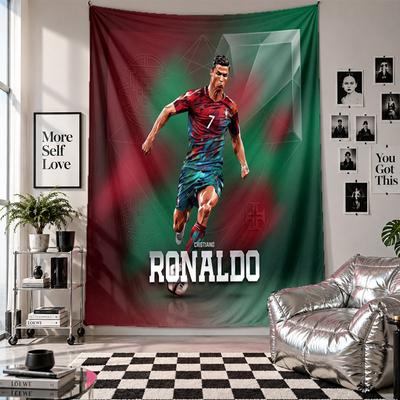 Cristiano Ronaldo Wandteppich Heimdekoration Wandbehang Tuch für Schlafzimmer Wohnzimmer Hintergrund
