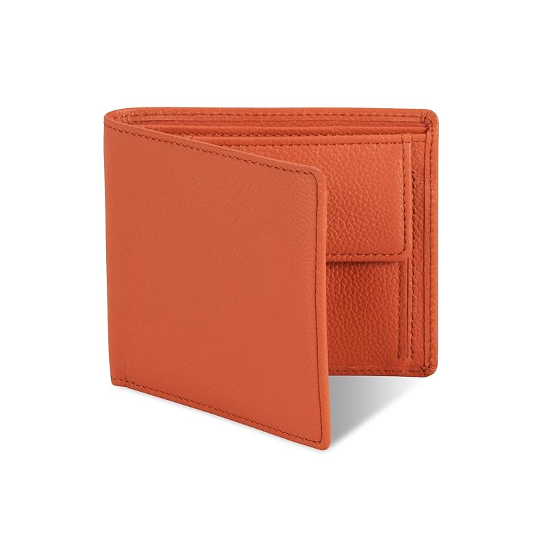 

[Business Leather Factory] Bi-fold wallet (with coin purse) Water repellent original leather cow leather unisex 6 pockets Thin (Sienna Camel)