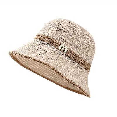 Chapeau seau respirant Chapeau de soleil ajouré Casquette de plage tendance Plein air
