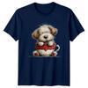 Puppy Love Hearts Dogs Unisexs TShirt Unisexs Tee Graphic Unisex Top