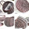 M-Modern-Hand Made Flower Planter Wall Hanging Wicker Rattam Basket Garden Vine Pot Plants Holder Garden Pots Wall Planter