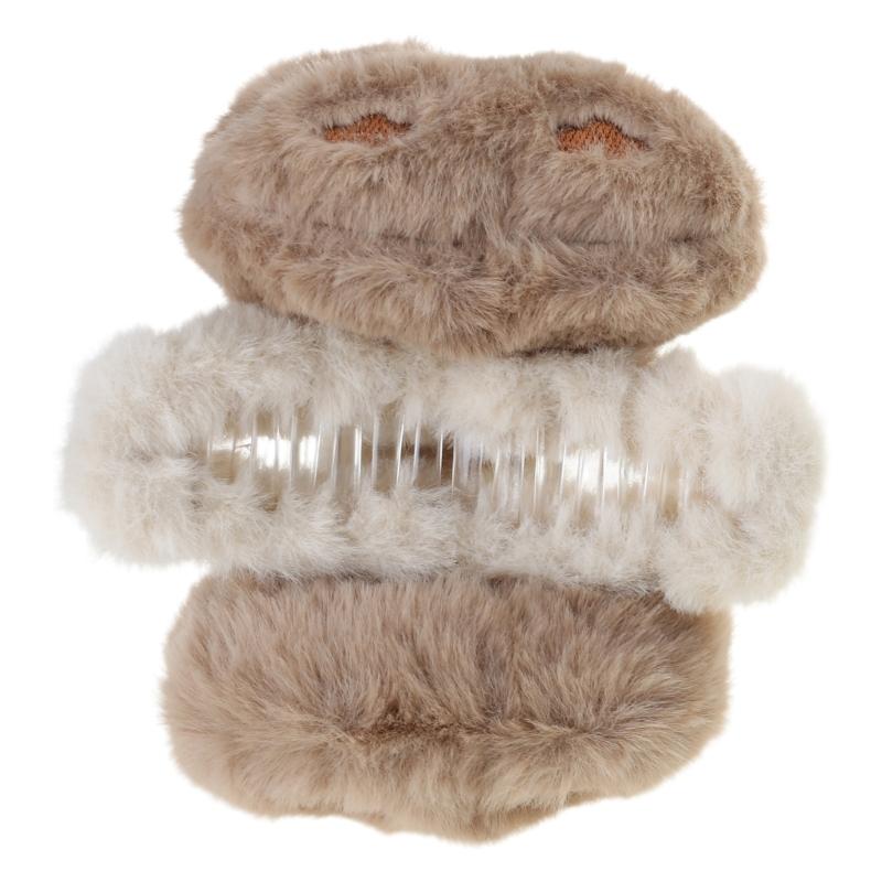 Tiara Adorável de Capivara Peça de Cabeça Peluda para Bailes de Formatura Aniversários Acessório de Cabeça Divertido Presilha de Cabelo de Capivara Acessório de Cabeça