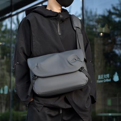 Postman Bag Men's Functional Crossbody Bag Leather Waterproof Casual One-shoulder Crossbody Bag Men's Bag