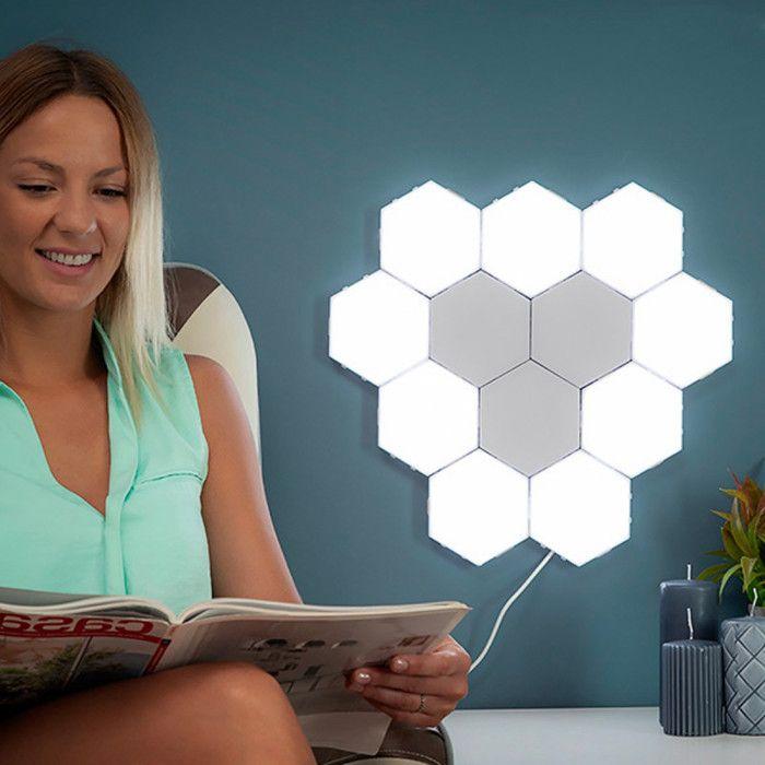 Sæt med Modulære Magnetiske og Berøringsfølsomme LED-paneler Tilight InnovaGoods (Pakke med 3)