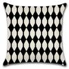European and American Style Modern Minimalist Geometric Figure Linen Pillowcase Office Sofa Nap Cushion Pillowcase
