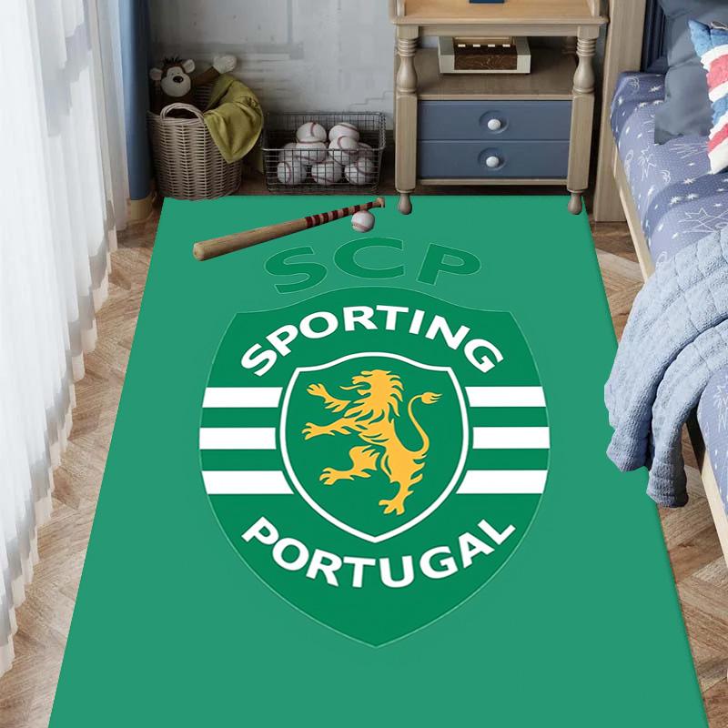 Portugal: Lion Emblem Green Shield carpet Suitable for all seasons floor mats Office chair cushion Fashion Bathroom mat