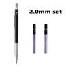 Xiaomi Black Metal Mechanical Pencil with Lead Smooth Writing Sizes 0.3 0.5 0.7 0.9 1.3 2.0mm For Sketching Painting