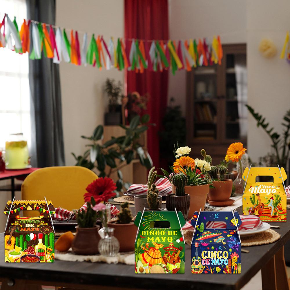 Mexico Paper Themed Candy And Snack Packaging Box Party Props Decoration