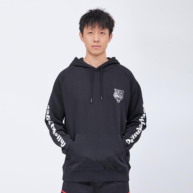 ONITSUKA TIGER Classic Fashion Hooded Long Sleeve Sweatshirt Men Tops Black 2181A349-002