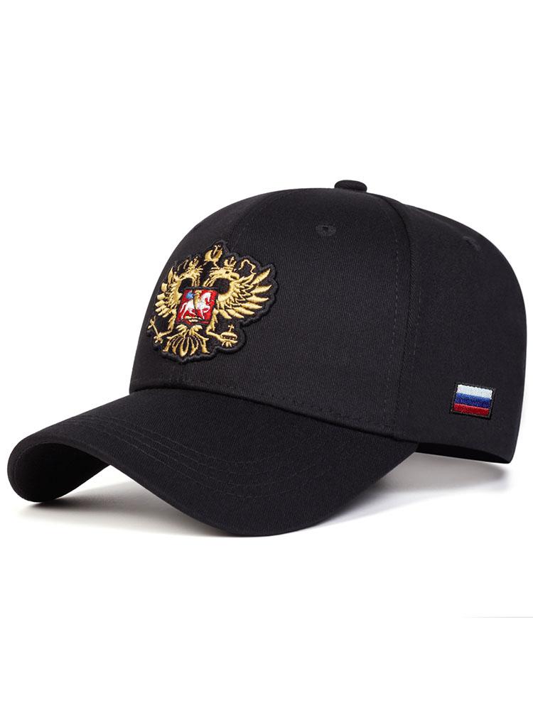 

Unisex Double-headed Eagle Embroidery Baseball Caps Spring Autumn Outdoor Adjustable Casual Hats Sunscreen Hat Sports Cap чорний