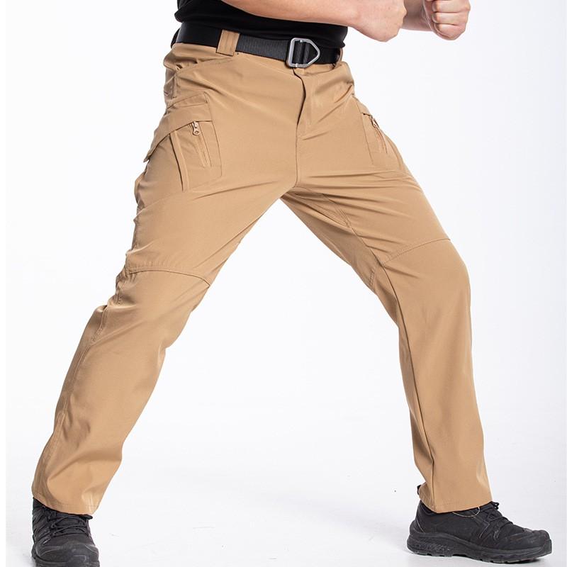 Mens Tactical Cargo Pants Multi-Pocket Outdoor Workwear Durable Water-Resistant Breathable Hiking Camping Cycling