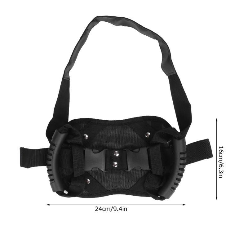 Black Motorcycle Safety Belt Electromobile Rear Seat Safety Strap Handle For Motorcycle Passenger