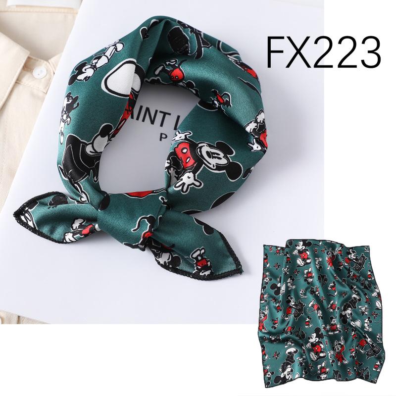 Small Silk Scarf Is Versatile, Small Square Scarf, Female Decorative Collar Scarf, Scarf, Headscarf, Hairband, Wrist Strap 50Cm