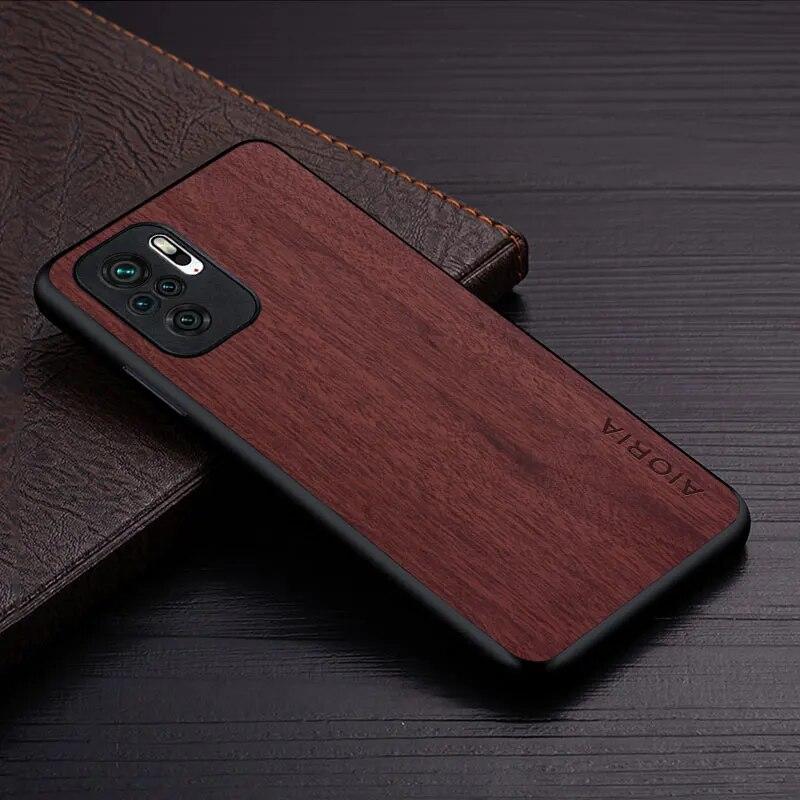 Pouzdro Pro Xiaomi POCO M5S M5 coque jednoduchý unikátní design lehký dřevěný vzor pu kožený kryt pro pouzdro poco m5