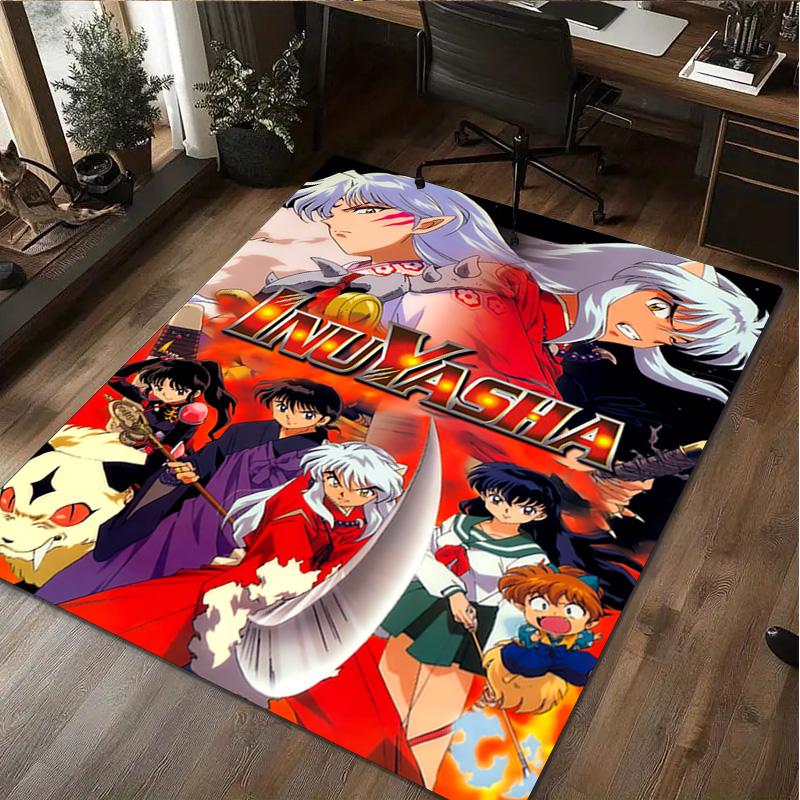1Pc Inuyasha Print Rug - Home Decoration Carpet For Living Room Bedroom Flooring Computer Chair Area Rug