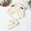 Fashion bow knitted warm hat women autumn and winter pullover ear protector braid plush hat riding electric car hat