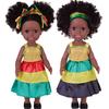 14in Black Baby Doll Nurturing Doll Realistic Handmade Soft African Reborns Toy Child Girl Parenting Game Popular Gift