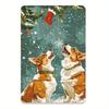 1pc Vintage Christmas Corgi Metal Tin Sign, Rustic Iron Wall Art for Gym, Cafe, Garage, Restaurant, Home, Forest Garden Indoor &