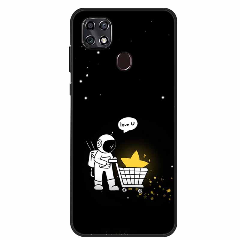 

Для ZTE Blade 20 Smart Чохол-книжка Астронавт ТПУ М яка Силіконова Задня Кришка Чохол для Телефона Для ZTE Blade 10 Smart V1050 Коке Людина в Космосі Funda -ZTE Blade 10 Smart