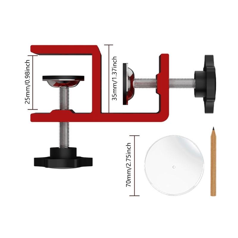 0-25mm Woodwork Clamp Closure Scriber Wardrobe Marking Clamping Jig Aluminum Alloy Fixing Clip for Carpentry Woodworking