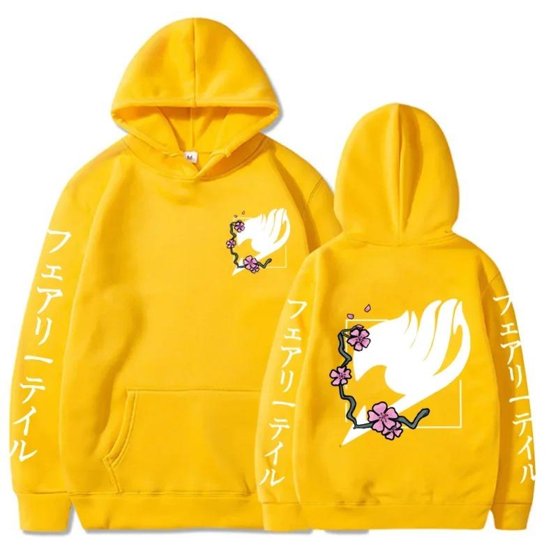 Anime Fairy Tail Clothes Autumn Fleece Manga Hoodies Casual Loose Sweatshirt Long Sleeve Streetwear Unisex Pullover