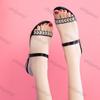 Mode Die Neuen Sandalen Damen Sommer Mode Elegant Rutschfest Kristall Luxus Damen Hausschuhe Niete Strass Niedrige Absätze