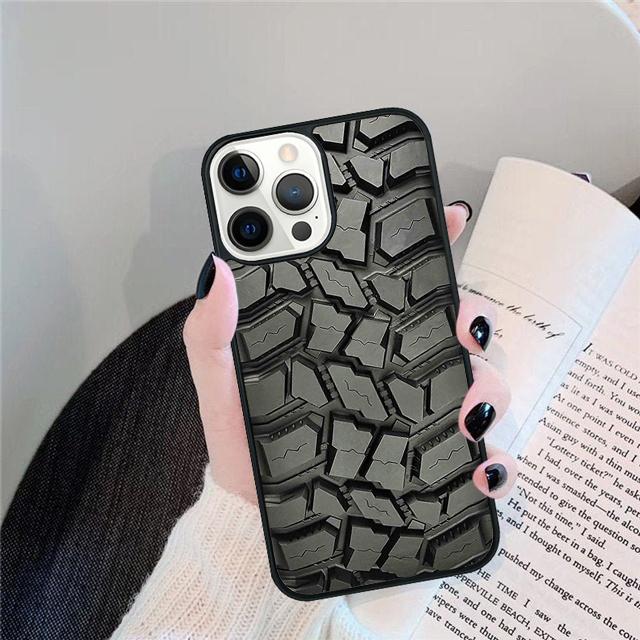 Car Tire Tyre Tread Art Print Phone Case Cover For iPhone 17 Air 15 16 Pro Max 14 13 12 11 Pro Max Plus Coque