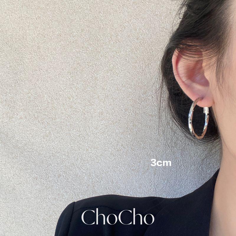 Chocho/Minimalist All-Match Multi-Section round Ring Earrings Niche Design Fashion Fancy Earrings 925 Silver Needle 3cm Silver 925 Silver Needle