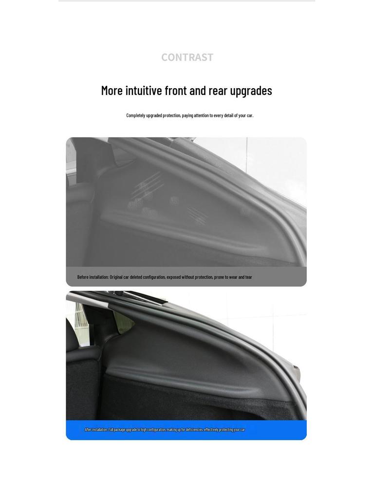 Durable Scratch-Resistant Decorative Trim for Refreshed Model Y Trunk Guard