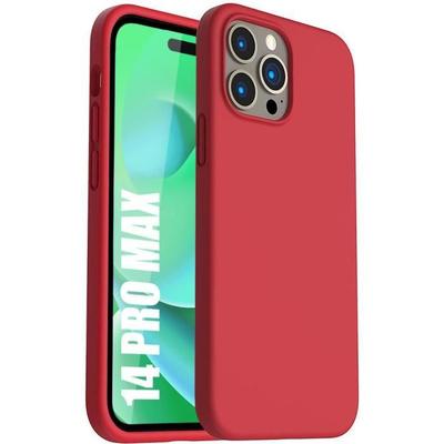 Protective Case - Silicone - for iPhone 14 Pro Max - Red - Shockproof - Anti-slip