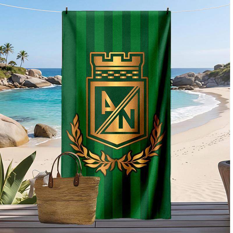 Asciugamano da Spiaggia Stampato Atlético Madrid Asciugamano Morbido ad Asciugatura Rapida Coperta da Spiaggia Rettangolare Grande Portatile per Viaggio Piscina