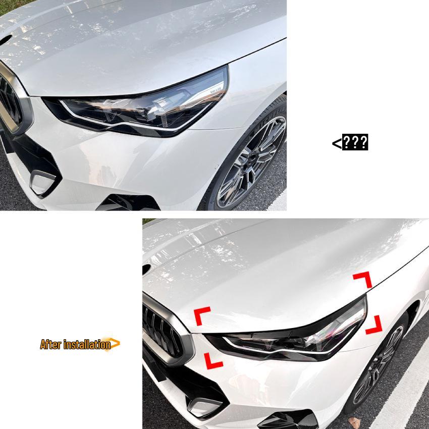 BMW 5 Series i5 G60/G61 2024+ Headlight Eyebrows Stickers - Exterior Trim Modification.