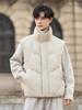 Trendy 2025 Stand-Up Collar Men's Thickened Down Vest - Casual Winter Puffer Outerwear with High-End Style