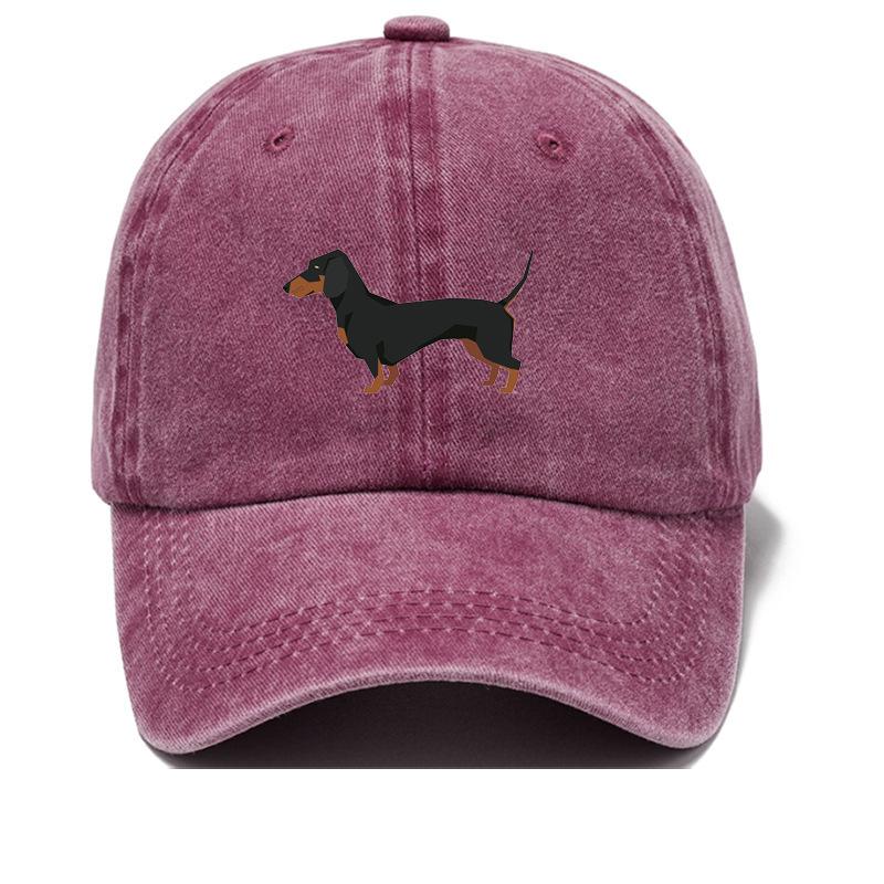 Cap For Both Men And Women, Adjustable And Cute Cartoon Design Suitable For Sportss And Casual Wear Vintage Dachshund Baseball