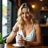 NobleEgg Egg Spoons for Soft Boiled Eggs, Coffee, Desserts | 18/8 Stainless Steel | 5.5 inches | Set of 4