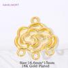 2/4/6Pcs Brass Charms Connectors 18K Gold Plated Connectors For Bracelets Findings,Jewelry Connectors,DIY Jewelry Accessories