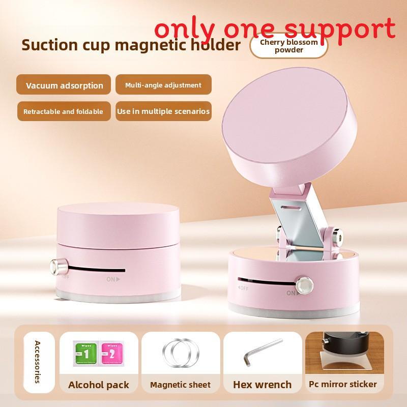

Multiscene Vacuum Suction Phone Support With Rotating Base For Office Travel Pink