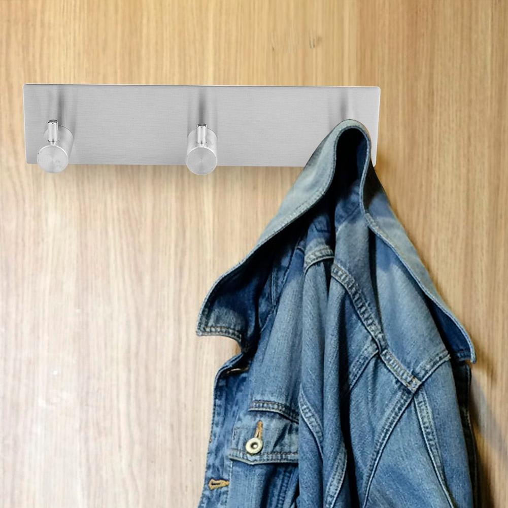 Stainless Steel Adhesive Household Wall Hanging Hook Hanger for Towel Clothes Hat(Straight Hook Three Hooks )