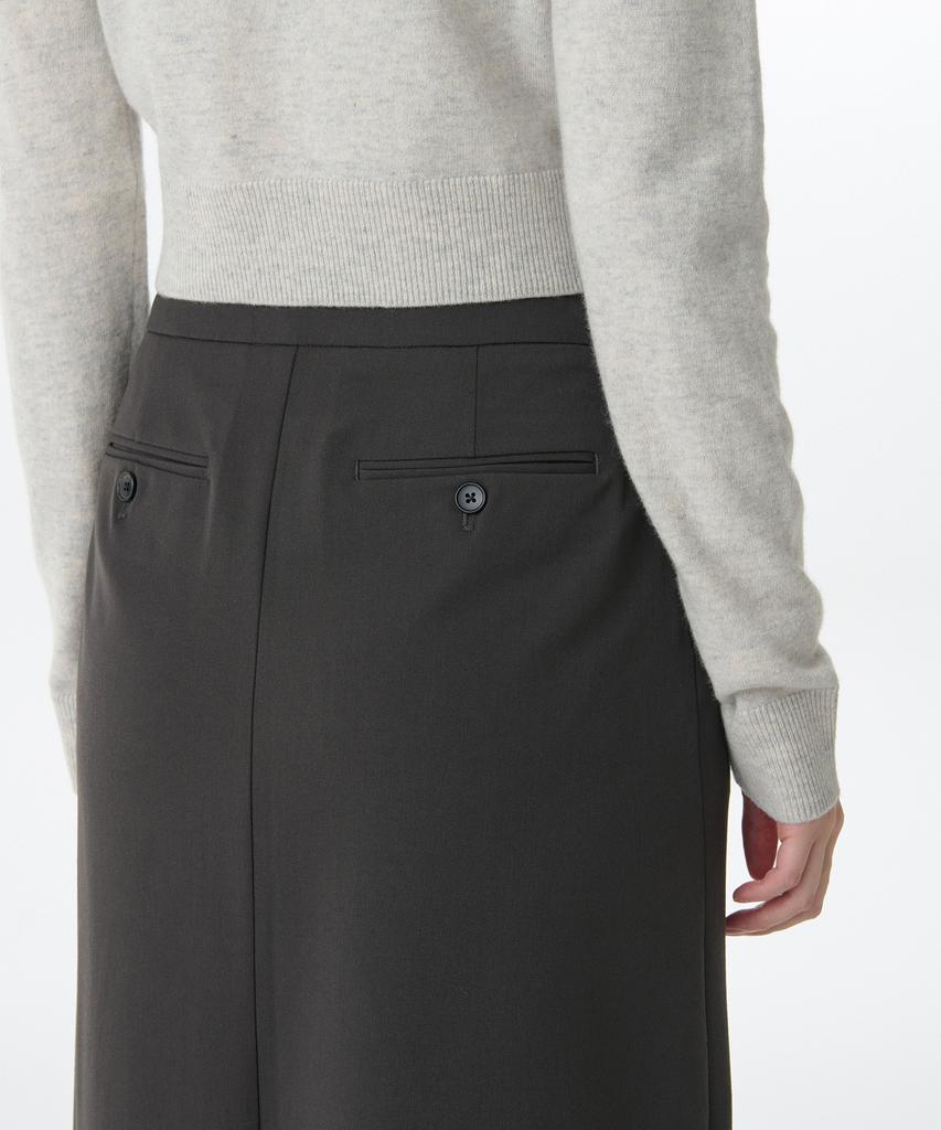 Musinsa Standard Woman Women'S Straight Maxi Skirt [Gunmetal]