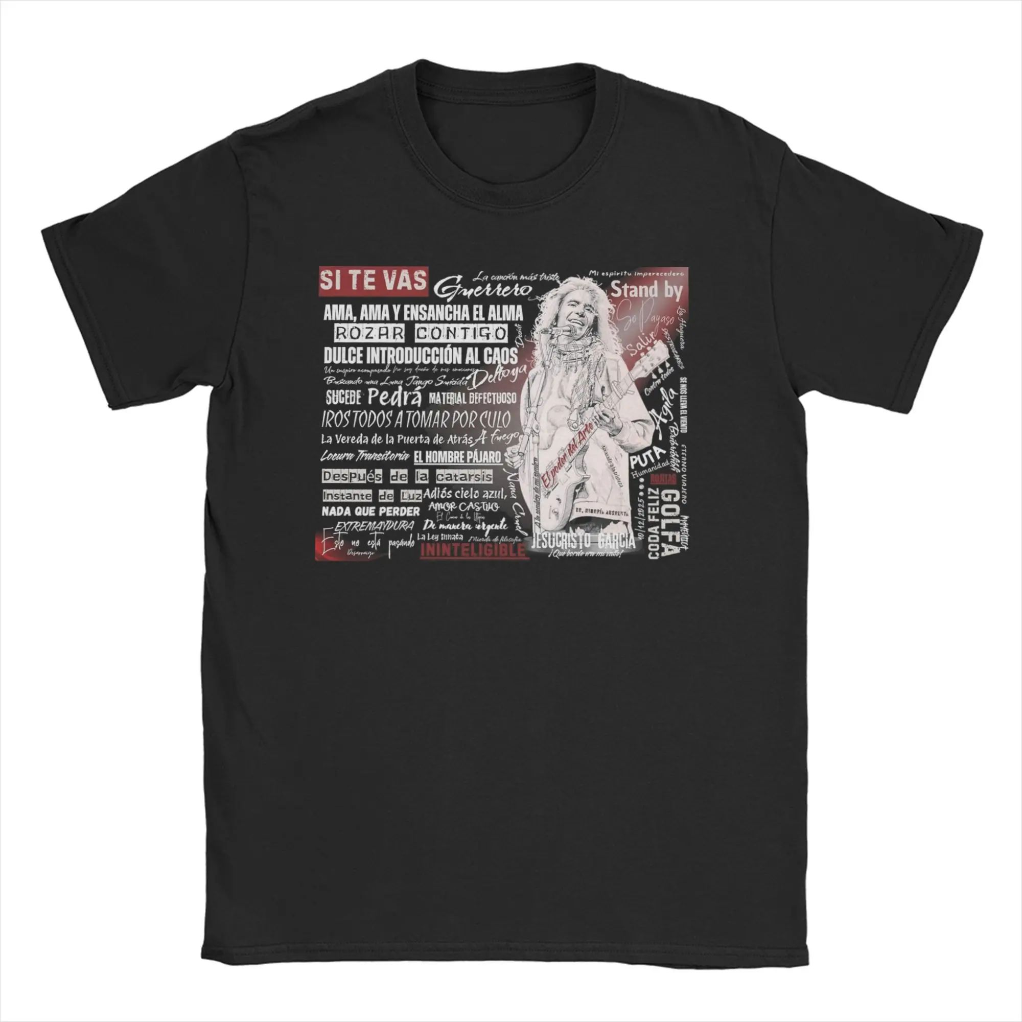 

Hip Pop Rock Graphic Clothing Robe Compilation Four Songs By Extremoduro and Robe TShirts Print Cotton Casual T Shirt Unisex S
