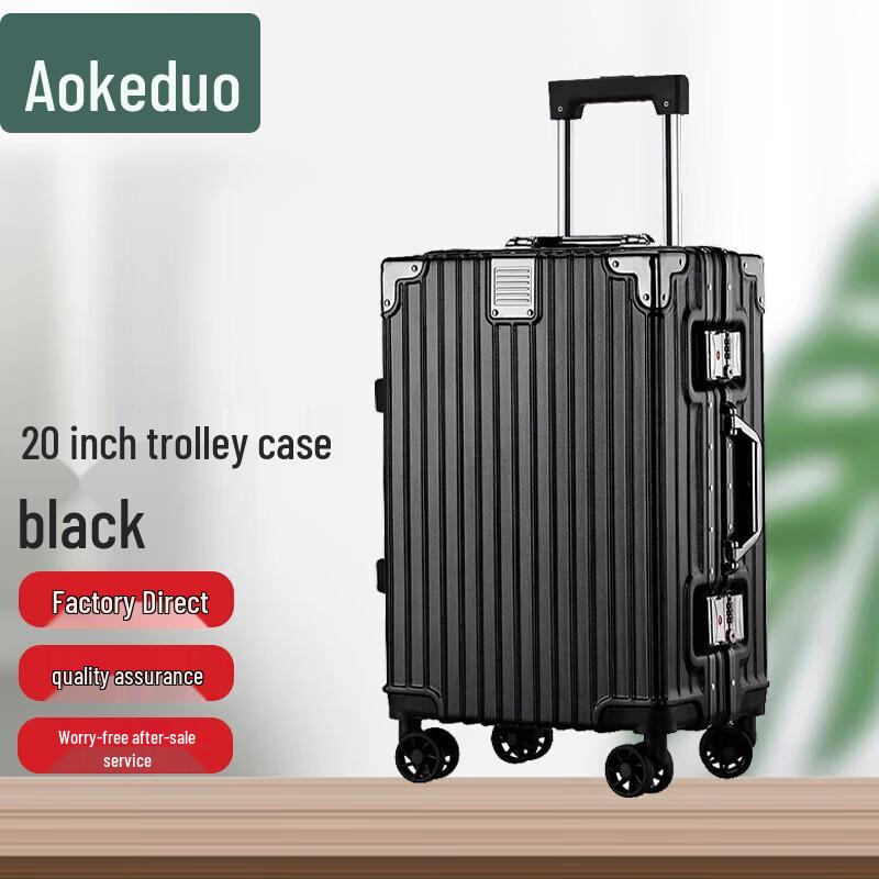 AOKEDU Veteran Commemorative Aluminum Frame Spinner Luggage