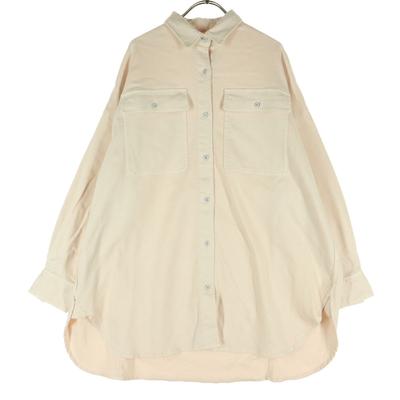 Healthy Denim Long Sleeve Oversize Oxford Shirt 1 Pink Women Used