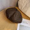 Leopard Retro Fashionable Print Women Casual Beret For Autumn Winter And