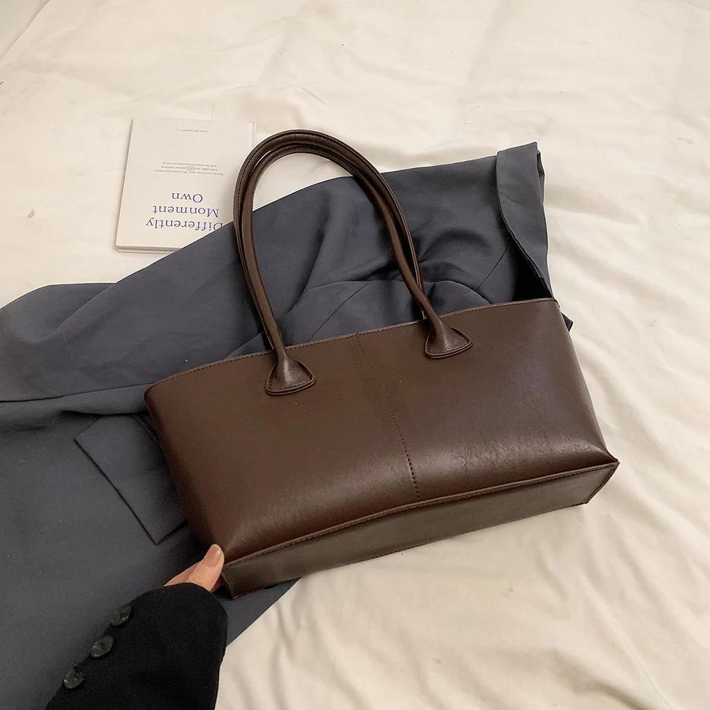 Large PU Leather Underarm Bags for Women 2024 Winter Y2K New Trend Fashion Shoulder Tote Bag Luxury Handbags and Purses